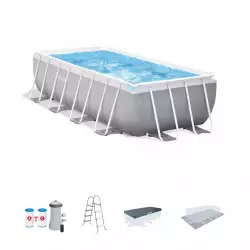 Piscina Rectangular con Marco de Prisma Intex  26791EH