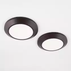 Plafon ikelite set x2 bronce 22x7cm cafe 18 w 80% metal