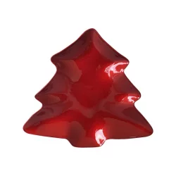 Plato navidad arbol 26cm santini rojo 180-7900200