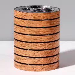 Porta cepillos Line Beech Wood Expressions Bed And Bath-Café