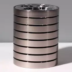 Portacepillo Finish Satín Plateado