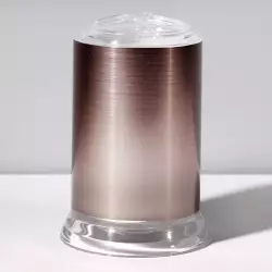 Portacepillo Ring Plateado Con Transparente