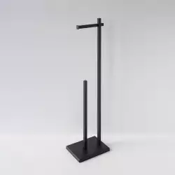 Portarollos De Papel Metalico Negro