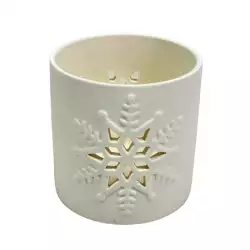 Portavela copo navideña espressions blanco 8x9CM
