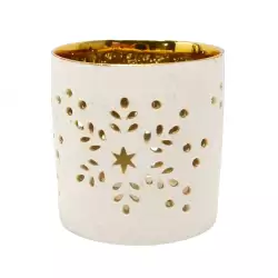 Portavela copo navideña expressions blanco 7x5CM