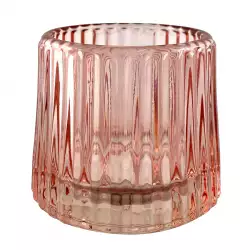 Portavela Nav Deco Oro Rosa 8.2X8.2X6.8Cm Santini 200-5400388