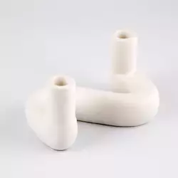 Portavelas concepts eclectic 10x10cm blanco ceramica 567-49310