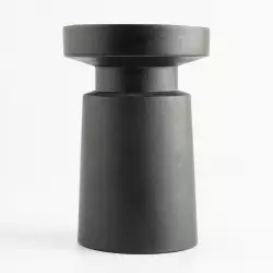 Portavelas concepts eclectic 10x15cm negro madera 449-347488