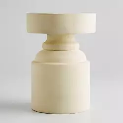 Portavelas concepts eclectic 9x13cm blanco madera 449-347494