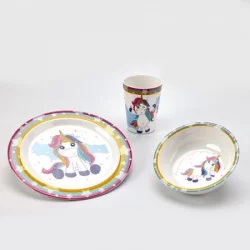 Puesto De Desayuno Ronda 12010 3Pz Unicornio En Melamina