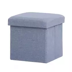 Puff Expressions 30X30X30Cm Azul Tela Ge10E00083