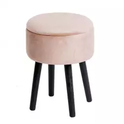 Puff Expressions 34X46X34Cm Beige Tela Ge10E00093