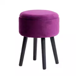 Puff Expressions 34X46X34Cm Morado Tela Ge10E00092