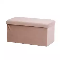 Puff Expressions 34X68X34Cm Beige Tela Ge10E00081