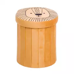 Puff Expressions Infantil Leon 30X37X30Cm Amarillo Tela