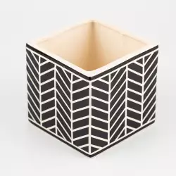 Recipiente decorativ concepts eclectic 12x12cm negro ceramica 1