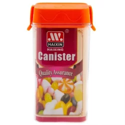 Recipiente Grande 170 Gramos Haixin Transparente Con Naranja