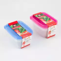 Recipiente Haixing 4321 Setx3 0,7Lt Rectangular Plastico