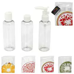 Recipientes Fruits Vo1457 Para Viaje Setx3Pzs Surtido Plastico