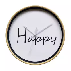 Reloj pared concepts boho 30x30cm blanco 75% plastico 1% vidrio 1