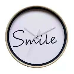 Reloj pared concepts boho 30x30cm blanco 75% plastico 1% vidrio 2