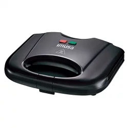 Sanduchera Imusa Basic 2 Puestos Negra