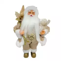 Santa de pie con regalo expressions dorado 20x30CM
