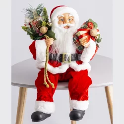Santa sentado 40cm tradicional ys-21001d
