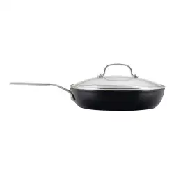 Sarten Con Tapa Kitchenaid 31 Cm Negro Aluminio Forjado 13177