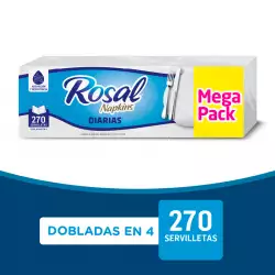 Servilleta Rosal Blanca 270 X10 Mega Pack 25X25 Cm Set 3 Un