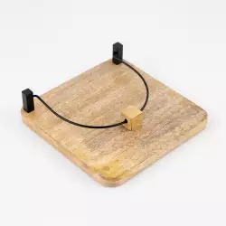 Servilletero Expressions Flora 20X2X20Cm Natural Madera