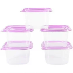 Set 15 Recipientes Plásticos Con Tapa