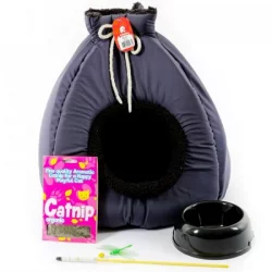 Set Cama Para Gato 4 Piezas–Azul