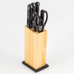 Set Cuchillos + Taco Expressions Kitechenware 6 Piezas