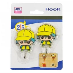 Set De 2 Ganchos Adhesivos Jk-0819-Amarillo Don Verde