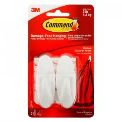 Set De 2 Ganchos Command Design 17081Es-Blanco
