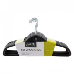 Set De 20 Ganchos Gamuza Expressions Storage-Gris