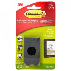 Set De 4 Sujeta Cuadros Command 17201Blk-Es-Negro