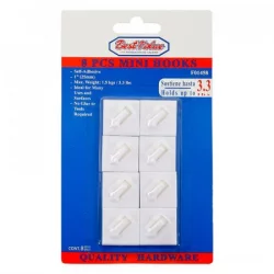 Set De 8 Ganchos Best Value Adhesivos F01458-Blanco