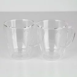 Set De Café 365038 Setx2 270Ml Doble Pared Clear En Vidrio