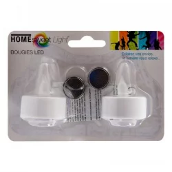 Set X2 Velas Led Atmosphera-Blanco