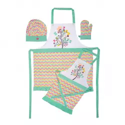 Setx4 Pzs Delantal expression s Madre Y Hija Flower 345gr