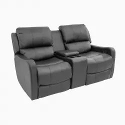 Sillon Reclinable Expressions Doble Estonia 135X98X101Cm Negro Madera Cx8152(Y06-2S)-Black