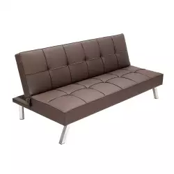 Sofacama Expressions 167X80X74Cm Café Cuero Sintético