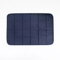 Tapete De Bano Expressions Memory 60X40Cm Azul Oscuro Poliester M