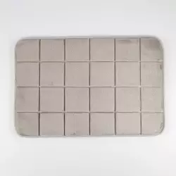 Tapete De Bano Expressions Memory 60X40Cm Gris Claro Poliester Md