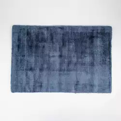 Tapete Expressions Pie De Cama Viscosa 85X55Cm Azul