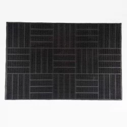 Tapete Para Entrada Expressions 40X60Cm  Lines Negro Caucho