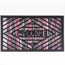Tapete Para Entrada Expressions 40X70Cm Rombos Multicolor Caucho F