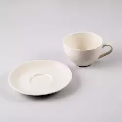 Taza + Plato Expressions Blanco 220 Ml Porcelana Jxc025-02